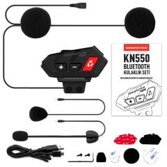 Knmaster KN550 Motosiklet Kask Intercom Bluetooth İnterkom Kulaklık Seti