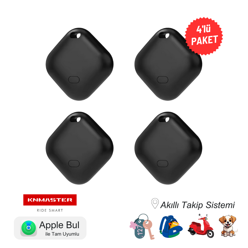 KNMASTER KNTAG 1 – 4’lü Paket Akıllı Takip Cihazı