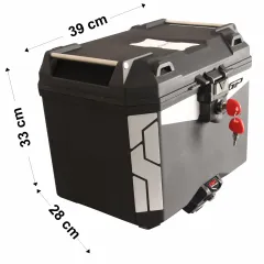 Universal 33 lt Plastik Motosiklet Çantası Siyah - GP Kompozit