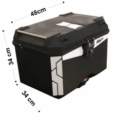 Universal 45 lt Plastik Motosiklet Çantası Siyah - GP Kompozit