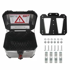 Universal 37 lt Alüminyum Motosiklet Çantası Gri - GP Kompozit