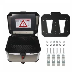 Universal 45 lt Alüminyum Motosiklet Çantası Gri - GP Kompozit