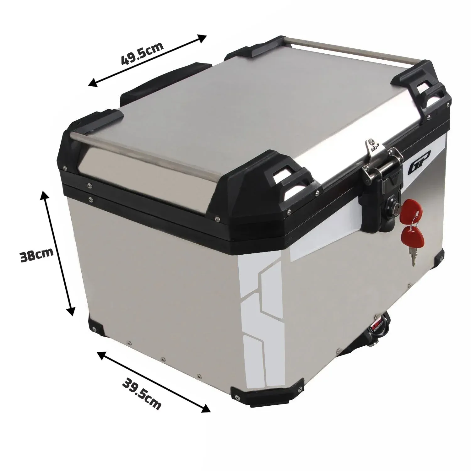 Universal 57 lt Alüminyum Motosiklet Çantası Gri - GP Kompozit