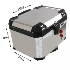 Universal 57 lt Alüminyum Motosiklet Çantası Gri - GP Kompozit