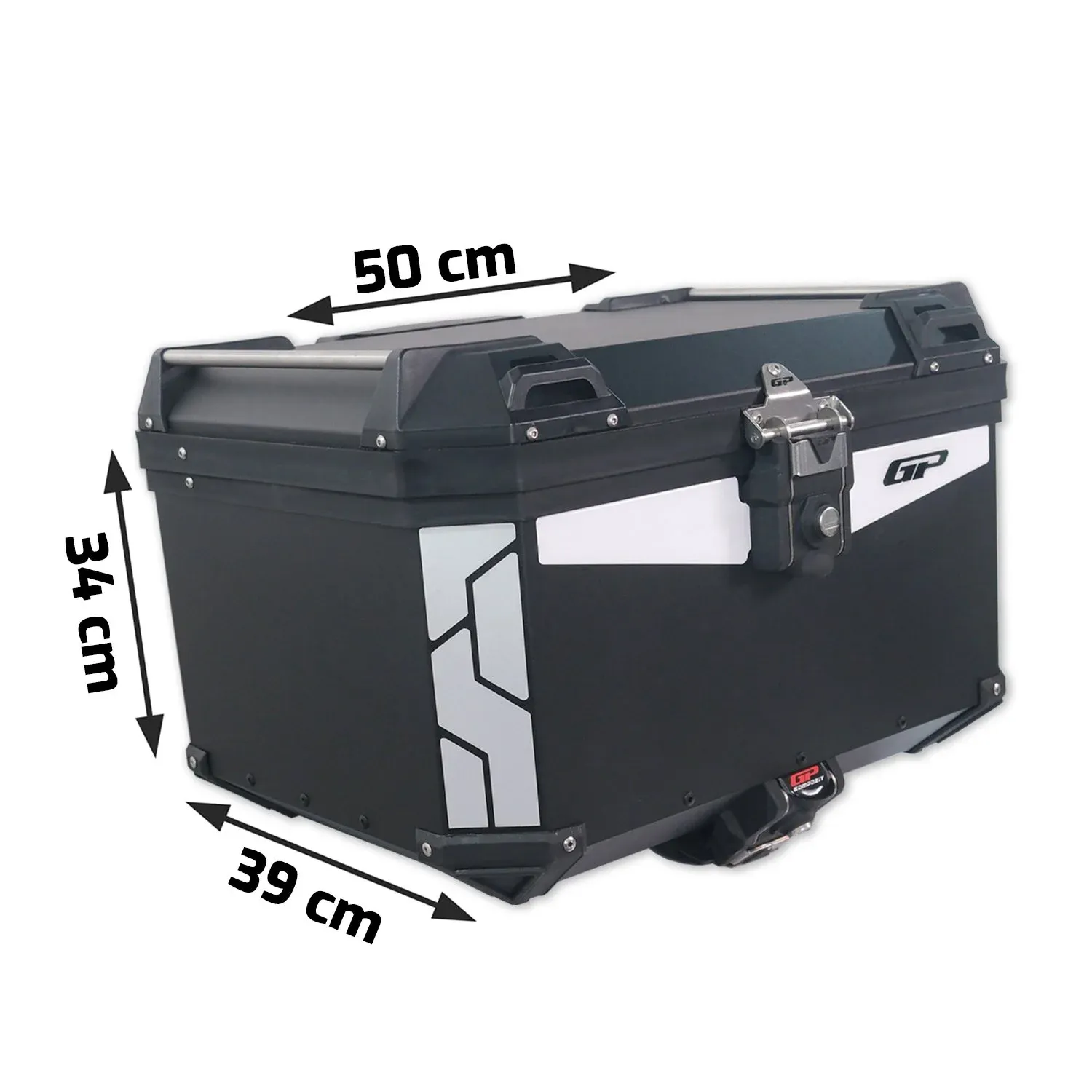 Universal 45 lt Alüminyum Motosiklet Çantası Siyah - GP Kompozit
