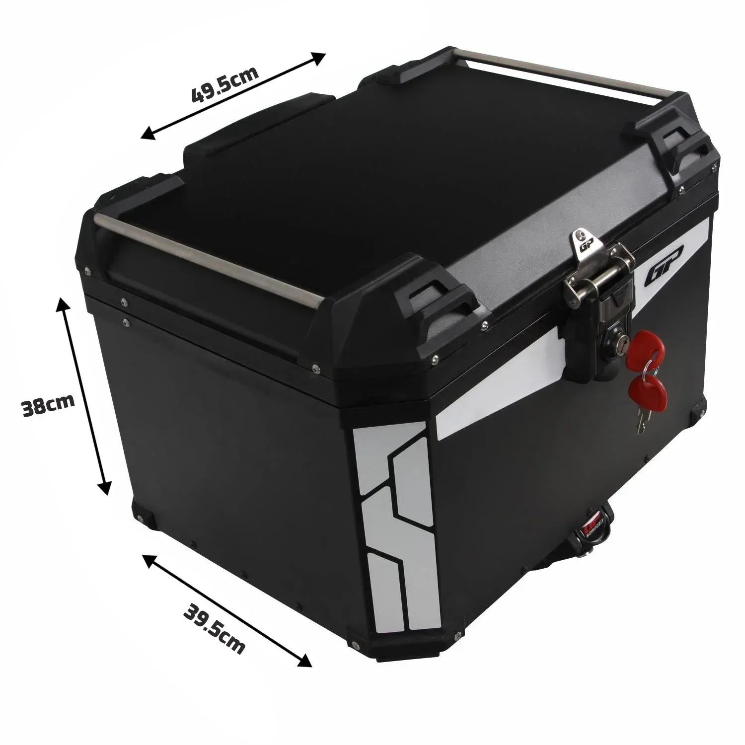 Universal 57 lt Alüminyum Motosiklet Çantası Siyah - GP Kompozit