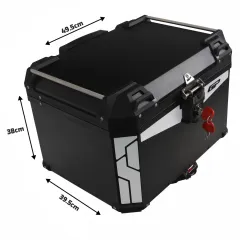 Universal 57 lt Alüminyum Motosiklet Çantası Siyah - GP Kompozit