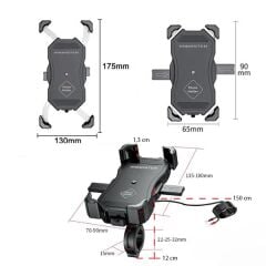 Knmaster TT-450WU Titreşim Engelleyici Kablosuz Şarj Özellikli Telefon Tutucu