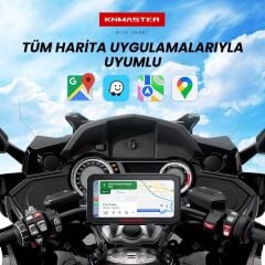 KNMASTER MOTOPLAY 1000 – 6.25” Kablosuz CarPlay & Android Auto Destekli Motosiklet Multimedya Ekranı